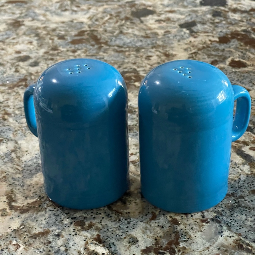 Fiesta ware genuine salt and pepper shakers